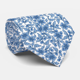 Omphalodes Blue & Skydiver Blue Wedding Keepsake Tie