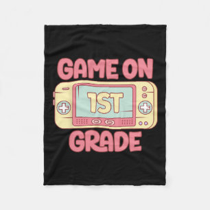 On 1st Grade Cool Video Game Back To School Kids B Fleece Blanket