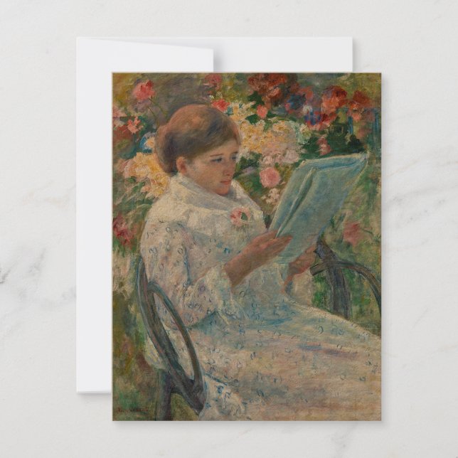 On a Balcony by Mary Cassatt Flat Card (Front)