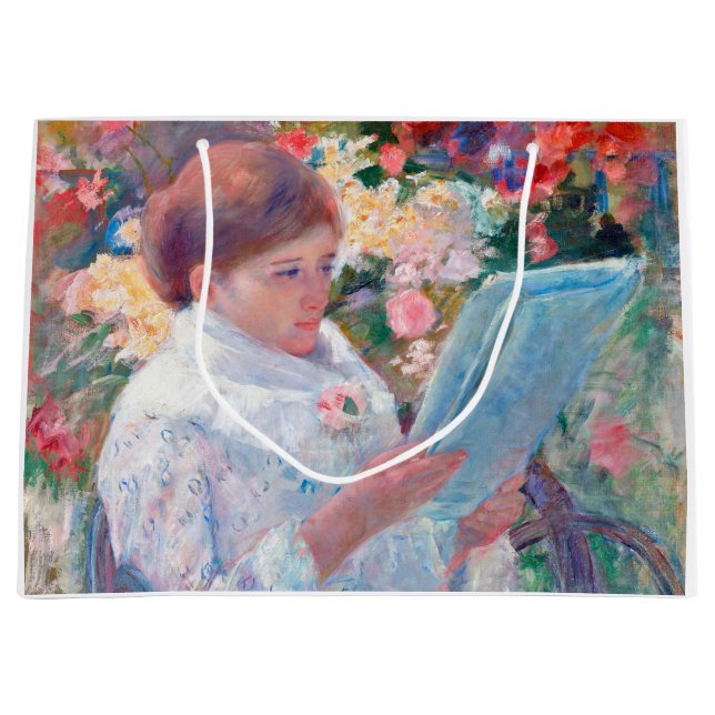 On a Balcony, Mary Cassatt Large Gift Bag (Front)
