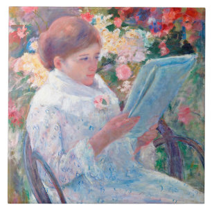 On a Balcony, Mary Cassatt Tile