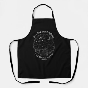 On A Dark Desert Highway Travel Mountain Camping  Apron