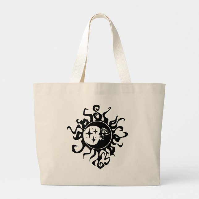On a Dark Moon Night Large Tote Bag (Back)