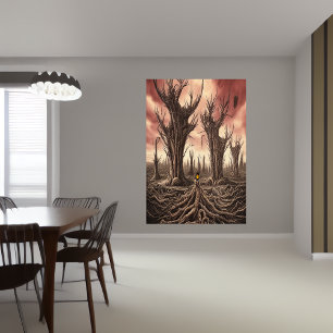 On a dead world   AI Art Poster