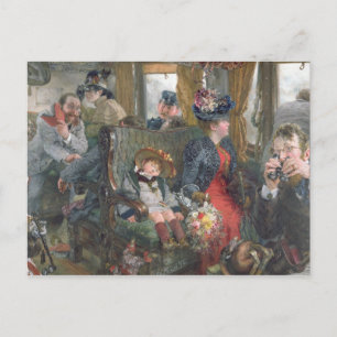 On a Journey to Beautiful Countryside, 1892 Postcard