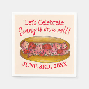 On a Lobster Roll Congratulations Maine Sandwich Napkin