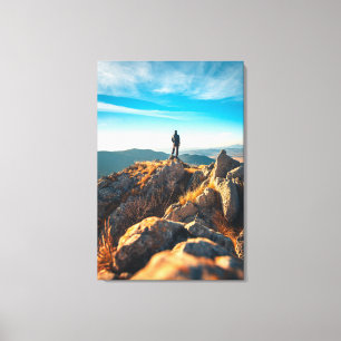 On a majestic autumn rocks canvas print