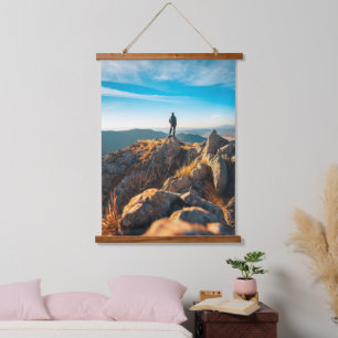 On a majestic autumn rocks hanging tapestry