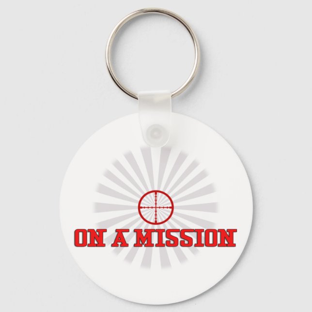 ON A MISSION Sniper Scope Artwork Cool Key Ring (Front)
