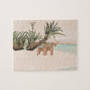 On a Palmy Seashore Jigsaw Puzzle