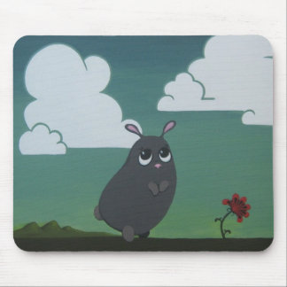 On a plain mouse pad