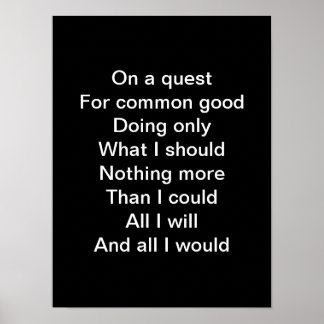 On A Quest Poster