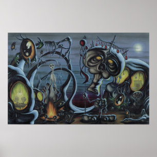 On a Quiet Moonlit Evening Poster