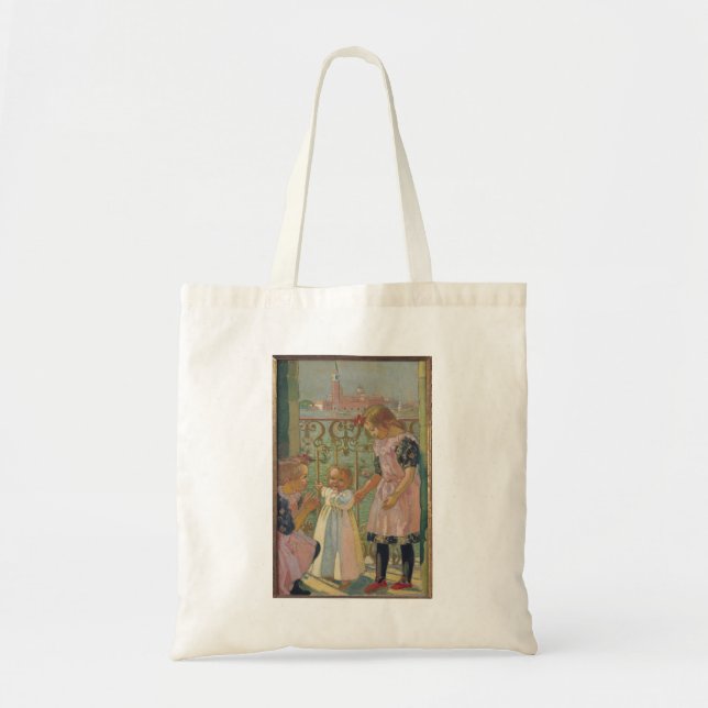 On a Venetian Balcony Tote Bag (Front)