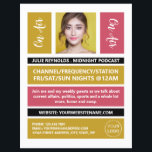 On Air - Podcaster Photo - Retro Podcast Flyer<br><div class="desc">On Air - Podcaster Photo - Retro Podcast Advertising Flyer by The Business Card Store.</div>