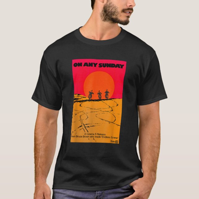 On Any Sunday Classic Motorcycle Movie Poster T-Shirt (Front)