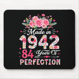 (on back) 84 birthday decorations women 84th mouse pad
