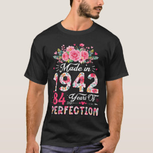 (on back) 84 birthday decorations women 84th T-Shirt