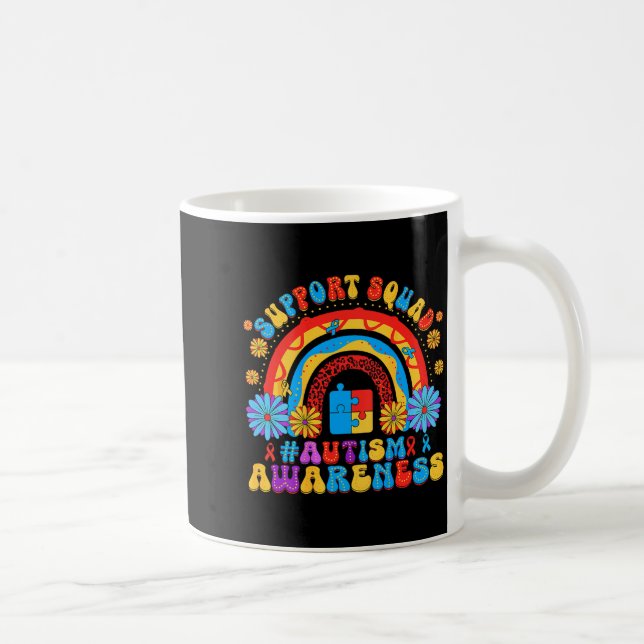 (on back) autism awareness rainbow autism support coffee mug (Right)
