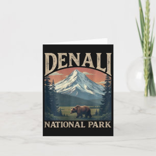 (on Back)denali Mountain Peak Elevation Alaska Nat Card