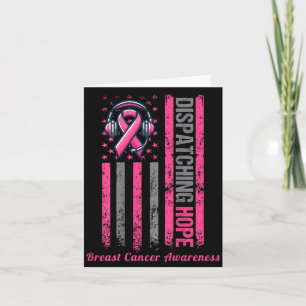 ON BACK Dispatcher Breast Cancer Awareness Pink Card
