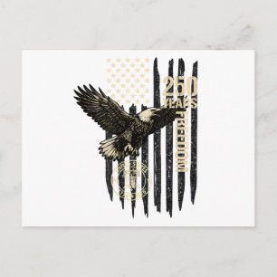 On Back Eagle and Flag 250 Years 1776-2026 250th B Postcard