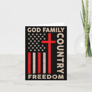 On-back God Family Country Dom Patriotic Christian Card