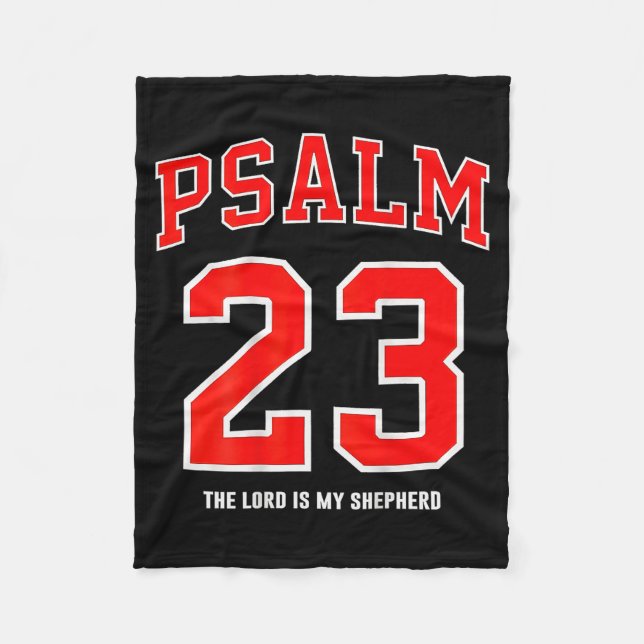 (on Back) Psalm 23 The Lord Is My Shepherd  Fleece Blanket (Front)