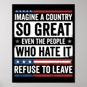 ON Back Retro Imagine A Country Great Even The Poster