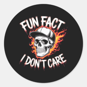 On Back Sarcastic Humour Quote Funny Fun Fact Dont Classic Round Sticker
