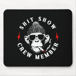 (on Back) Show Crew Member Monkey Retro Vintage Mouse Pad