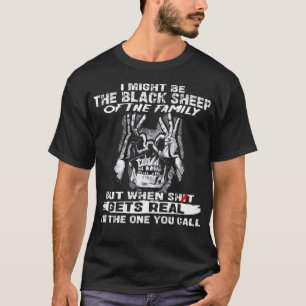 (On Back) Skull I Might Be The Black Sheep Of The  T-Shirt