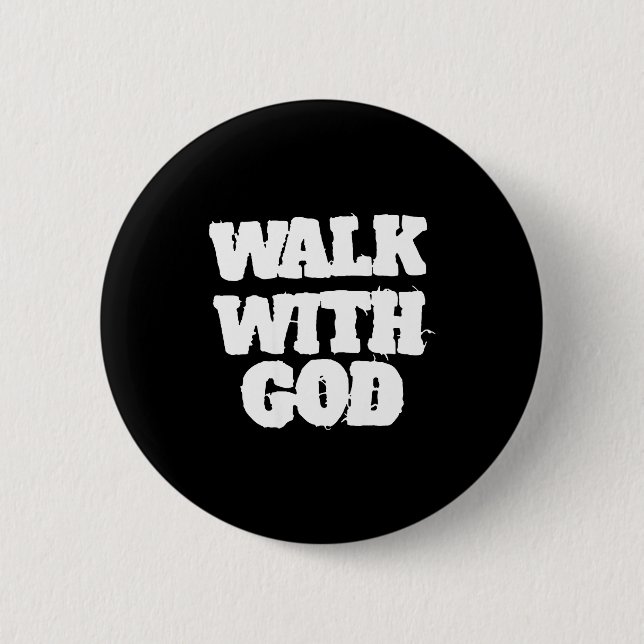 On Back Walk With Jesus God Christian Men Women Sa 6 Cm Round Badge (Front)