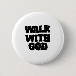 On Back Walk With Jesus God Christian Men Women Sa 6 Cm Round Badge