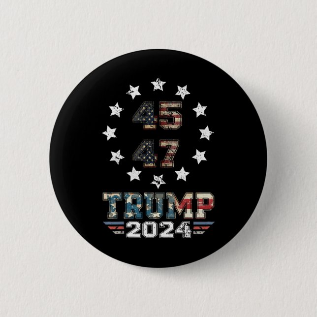 (on Back) Western Trump Cowboy You Missed Again  6 Cm Round Badge (Front)