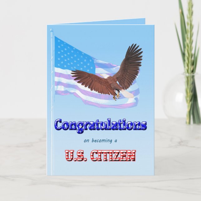 On becoming a US citizen Card (Front)
