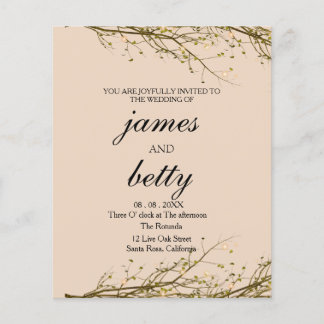On Budget Flyer Rustic Script Invitation