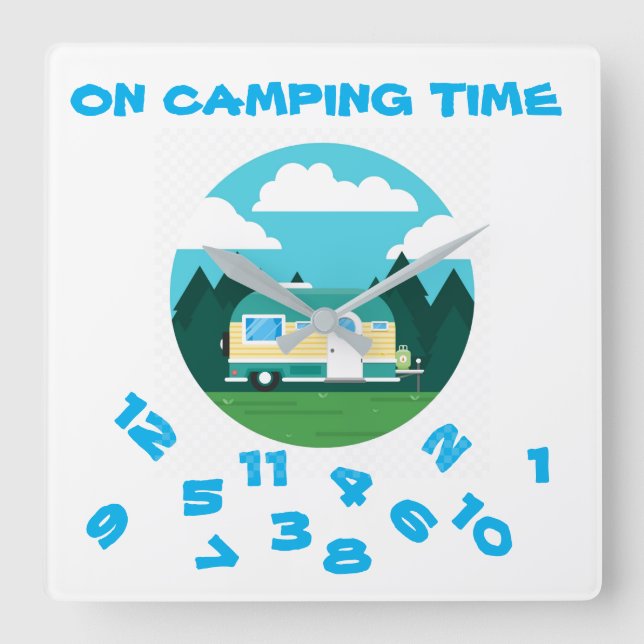 ON **CAMPING TIME** Acrylic Wall Clock (Front)