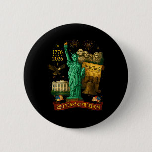 On Ck We The People 250 Years 1776-2026 250th Birt 6 Cm Round Badge