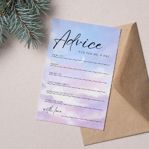 On Cloud 9 Bridal Shower Advice Card