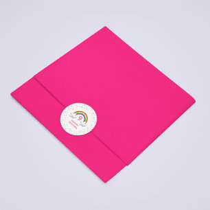 On Cloud 9! Rainbow Birthday Classic Round Sticker