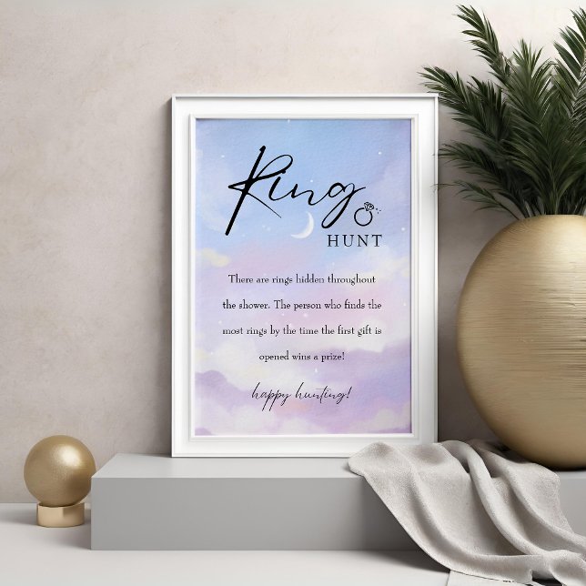 On Cloud 9 Ring Hunt Game Bridal Shower Game Sign (Creator Uploaded)