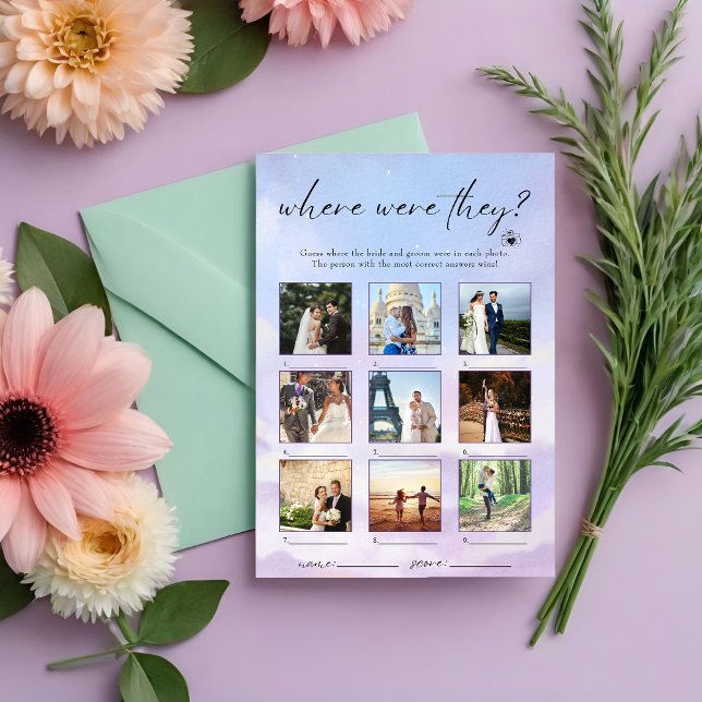 On Cloud 9 Where Were They Photo Game Invitation (Creator Uploaded)