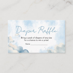 On Cloud Nine Baby Shower Party Diaper Raffle Enclosure Card