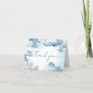 On Cloud Nine Baby Shower Party Thank You Card