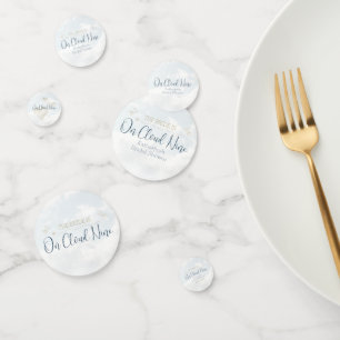 On Cloud Nine Elegant Modern Bridal Shower Table Confetti