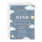 On Cloud Nine Modern Dusty Blue Baby Shower