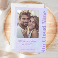 On Cloud Nine Modern Lavender Save The Date