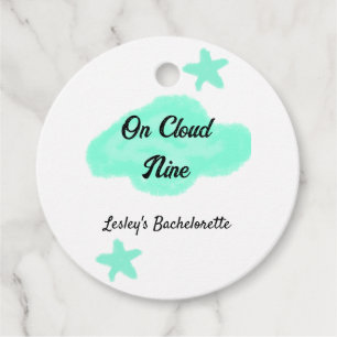 On Cloud nine pastel green clouds star bachelorett Favour Tags