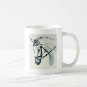 On Contact WHITE Dressage Horse Coffee Mug